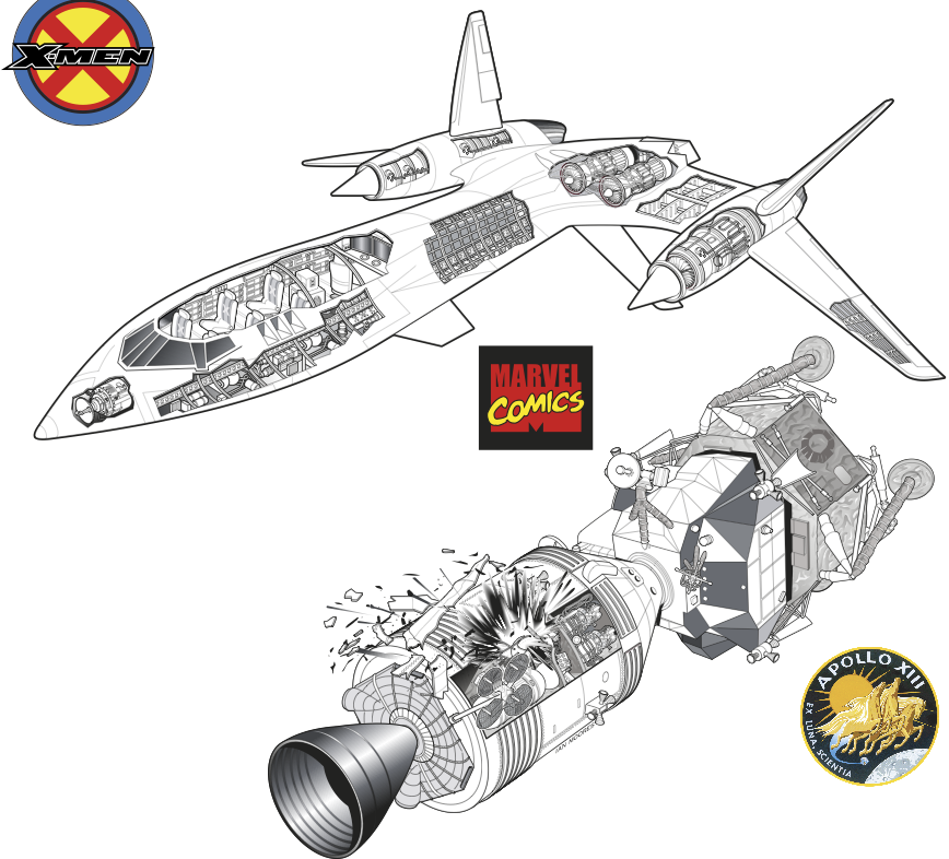 Ian-Moores-Graphics-Technical-Illustration-X-MEN-Apollo-13